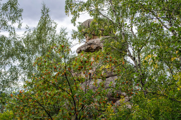 Top of the mountain Church. Altai territory.  The Altai mountains,