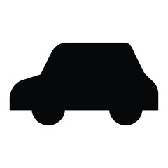 A black and white silhouette of a car