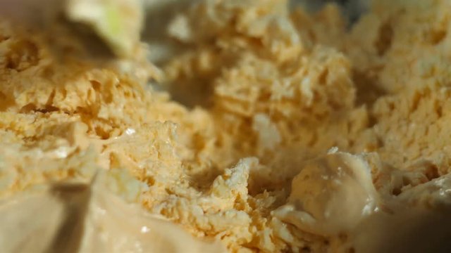 The process of making dough for pasta