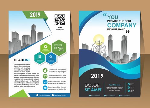 Abstract vector modern cover flyers brochure / annual report /design templates / stationery with layout background in size a4 - Powered by Adobe