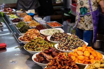 Korean buffet food market