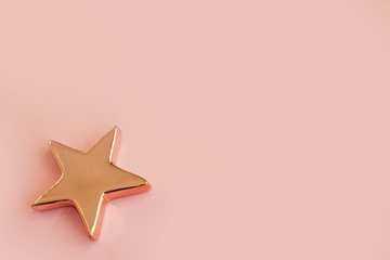 christmas stars isolated on pastel background