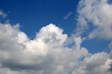 Fototapeta na wymiar Blue sky with white clouds. Sky texture/ background. Nature patern
