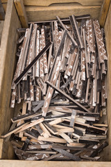 Strips of ceramic tiles