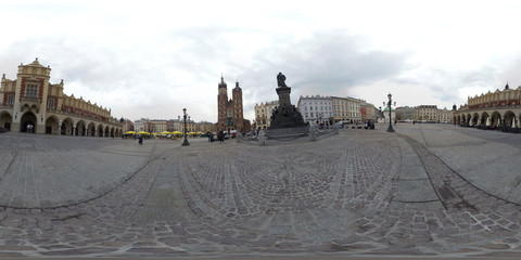 Krakow in Poland 360 degree sphere panoramic photos