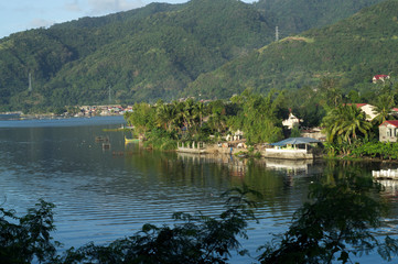 CAVITE, PHILIPPINES - DECEMBER 25, 2015: Valley Houses along Lake Shore