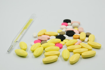 Medicine for diseases with thermometer