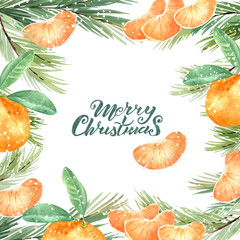 Watercolor squre frame template