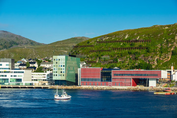 Blick auf Hammerfest in Norwegen
