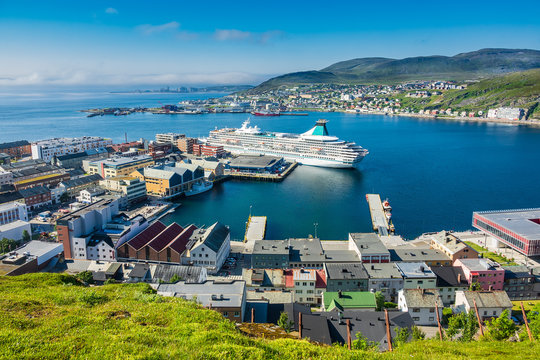 Blick auf Hammerfest in Norwegen