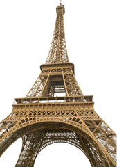 Fototapeta na wymiar Eifel tower isolated with white background