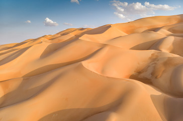 aeril view of Liwa desert, part of Empty Quarter, the largest continuous sand desert in the world