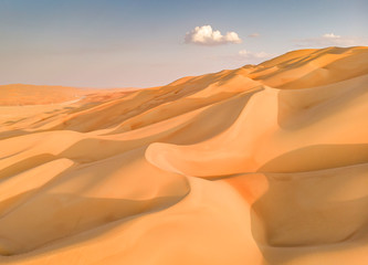 aeril view of Liwa desert, part of Empty Quarter, the largest continuous sand desert in the world