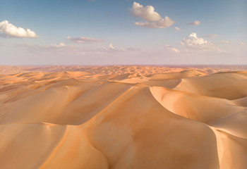 aeril view of Liwa desert, part of Empty Quarter, the largest continuous sand desert in the world