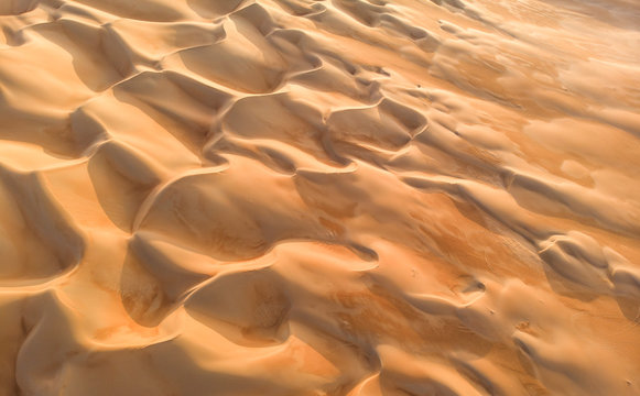 aeril view of Liwa desert, part of Empty Quarter, the largest continuous sand desert in the world