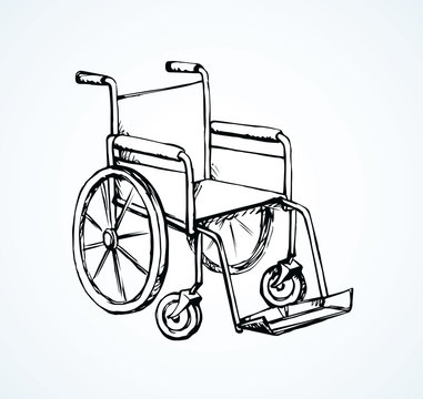 Wheelchair. Vector Drawing