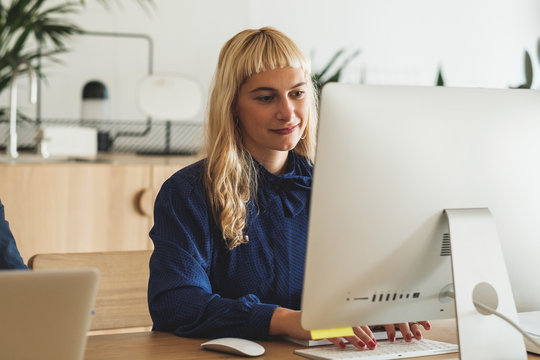 Stylish Businesswoman Working At The Office