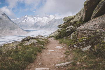 Mountains scenes, walk through the great Aletsch Glacier © TravelFlow