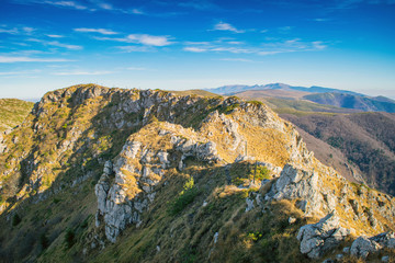 Beautiful mountain view from the path from Beklemeto to Kozya Stena, Troyan Balkan, Bulgaria