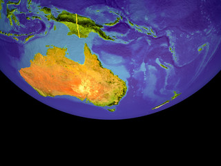 Australia from space on Earth