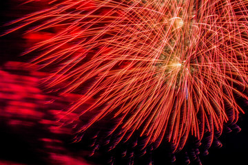 red firework on festival