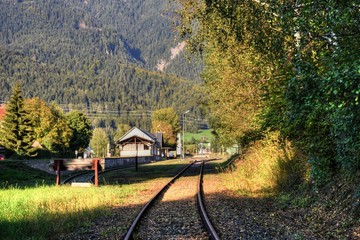 Gleis, Schiene, Schwelle, Normalspur, Holzschwelle, Mutter, Bahnsteig, Weiche, Endstation,...