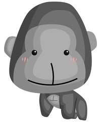 a vector of a cute gorilla