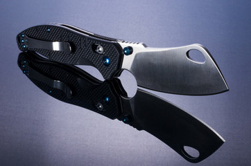 Butcher's knife. Folding butcher knife. Unique knife.