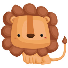 a vector of cute lion