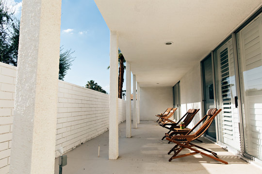 Empty chairs in the sunshine