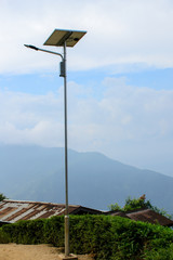 Solar cell for illumination in Vangteh, Chin State Myanmar