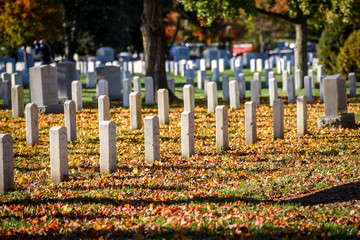Arlington National Cemetery in late autumn 