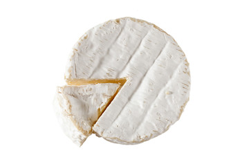 Delicios Camembert cheese, isolation on white