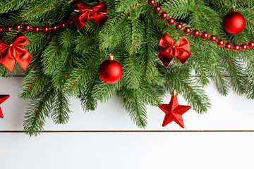 Fototapeta na wymiar Christmas tree decoration background