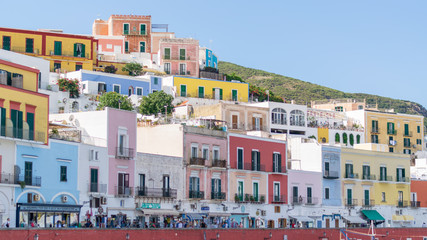 View on the boulevard of Ponza harbour