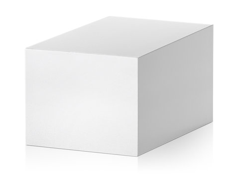 blank packaging white cardboard box 
