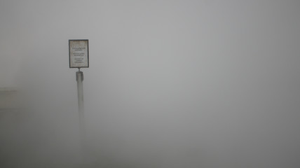 Sign in the fog