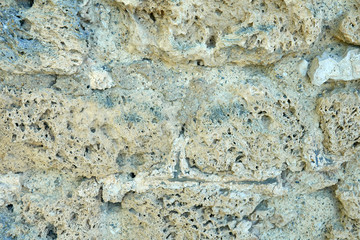 Close up of an old castle wall