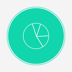 Pie chart vector icon sign symbol