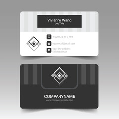 Business Card Black And White Templates