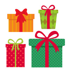 Christmas presents icon gift boxes vector illustration flat vector isolated on white background element