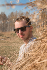 young man in sunglasses