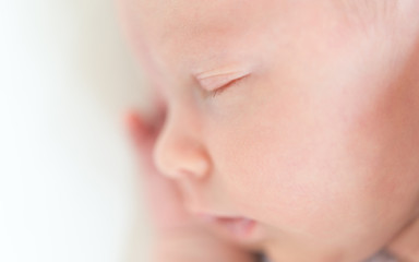 Carefree sleep little baby portrait