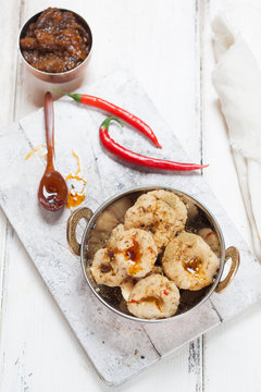 Khichu with Chili oil
