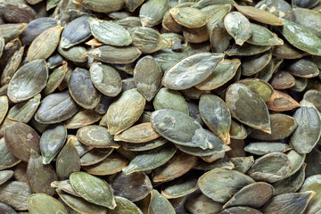 pumpkin seeds close-up background