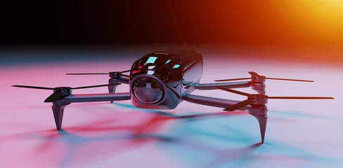 Foto op Plexiglas Modern drone 3D rendering © sdecoret