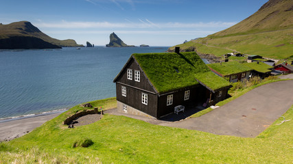 Fototapeta na wymiar The beautiful and colourful villages of Faroe Islands