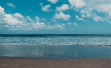 Sea, beach and clouds