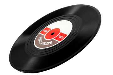 Obsolete sound recording technology, retro analogue medium and nostalgia concept with a tilted...