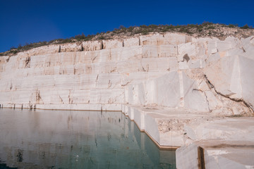 Quarry of white marble statuary